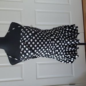 Sexy Black and White Polka Dot Lauren Ralph Lauren One Piece Size 12
